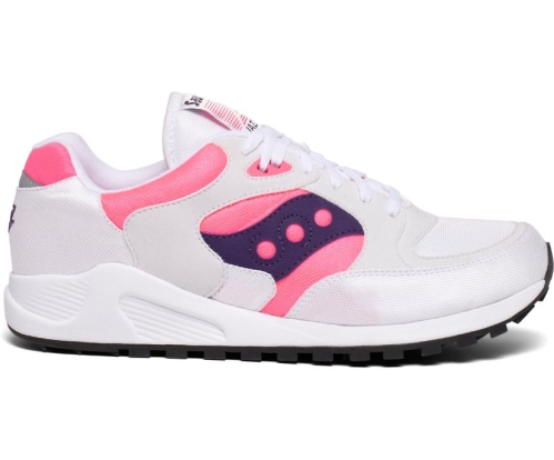 Tenis Saucony Jazz 4000 Unisexo Zapatos Originales Blancas / Rosas / Moradas México MX-430-PV